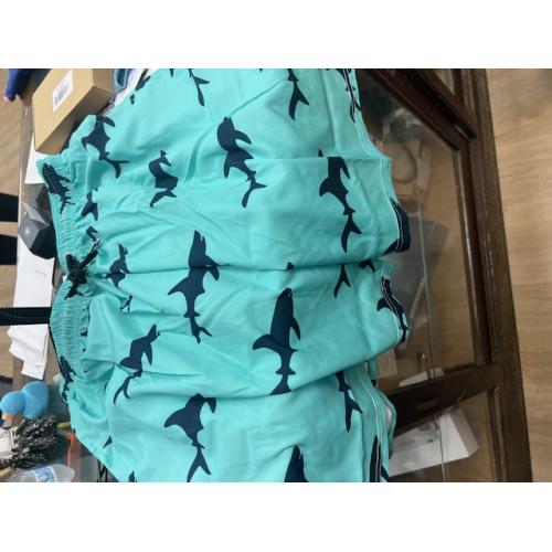 turquoise with black shark trunk