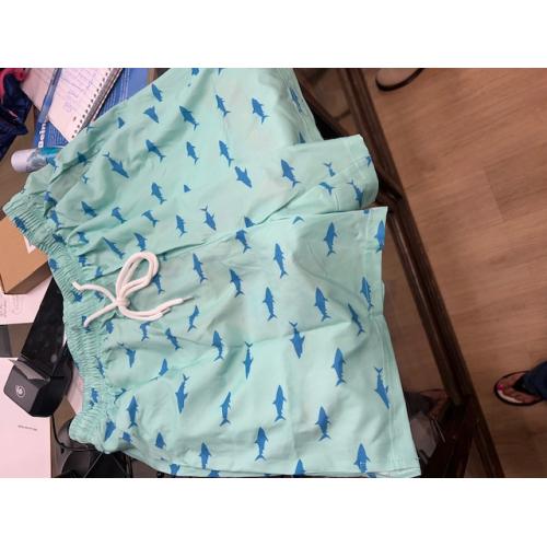 Aqua with blue sharks