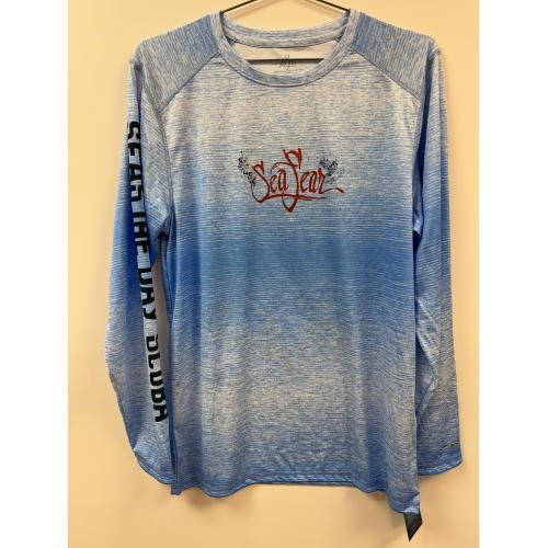 Red Black Octo L/S Mirage Fade Performance -Light Blue XL