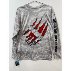 Tom Flag L/S Performance Gray Marble Shirt-2XL