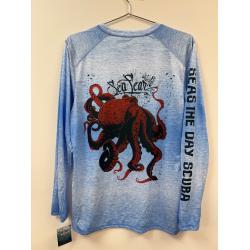 Red Black Octo L/S Mirage Fade Performance -Light Blue XL