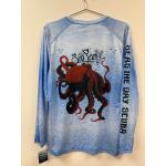 Red Black Octo L/S Mirage Fade Performance -Light Blue XL