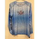 Red Black Octo L/S Mirage Fade Performance -Light Blue XL