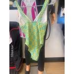 Green/Yellow One Piece Swim L