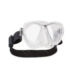 Synergy Mini Mask w/ Comfort Strap -White/Silver - Clear Skirt