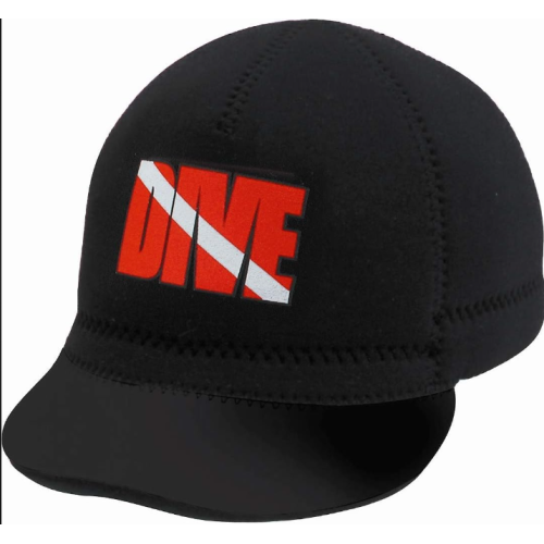 Squid Cap with "DIVE" Flag - Small - Black