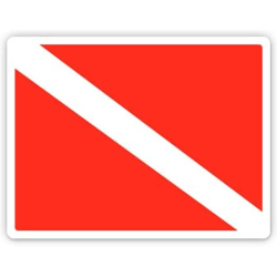 10 RED & WHITE DOUBLE VINYL DECALS - ART CUT-OUTS S