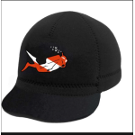 Squid Cap with Diver Image - Regular - Black