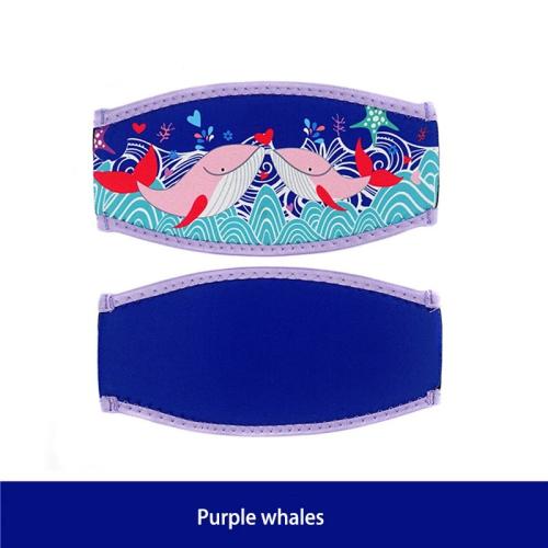 Neoprene Hair Protector Mask Strap Cover - Whales