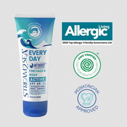 Stream2Sea Every Day Sunscreen SPF45 - Active 2.5 Oz