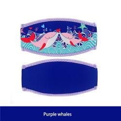 Neoprene Hair Protector Mask Strap Cover - Whales