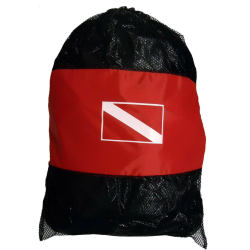 Dive Flag Mesh Bag - Red/ Black - 25in X 36in