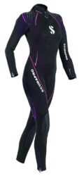 Scubapro Definition Steamer Scuba Diving Wetsuit, 3MM Women Back Zip Neoprene - Medium