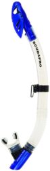 Scubapro Spectra Dry Snorkel With Purge Valve, Clear/Blue
