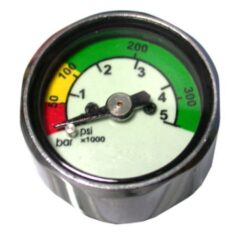 PONY BOTTLE PRESSURE GAUGE - PSI AND BAR