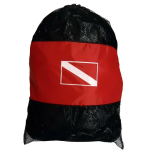 Dive Flag Mesh Bag - Red/ Black - 25in X 36in
