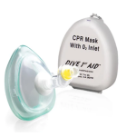 D1A CPR Pocket Mask (in a plastic case w/O2 barb & valve)