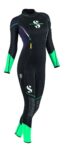 Scubapro Womens Sport Steamer Wetsuit With 3MM Thickness, Black/Caribbean