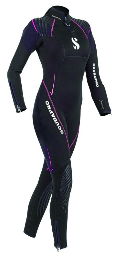Scubapro Definition Steamer Scuba Diving Wetsuit, 3MM Women Back Zip Neoprene - Medium