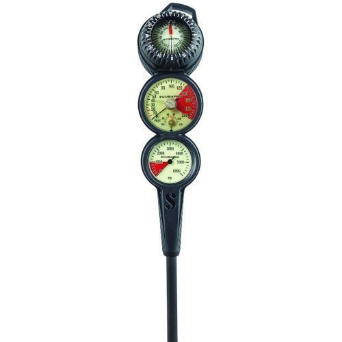 Compass & Analog 3-Gauge Inline - Imperial SPG & Depth