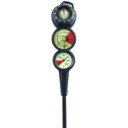 Compass & Analog 3-Gauge Inline - Imperial SPG & Depth
