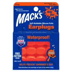 EAR MACK'S PILLOW SOFT EAR PLUGS FOR KIDS 6PK (NOT FOR DIVING)
