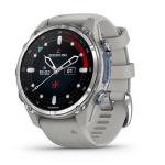 Garmin Mk3  43 mm, Stainless Steel with Fog Gray Silicone Band