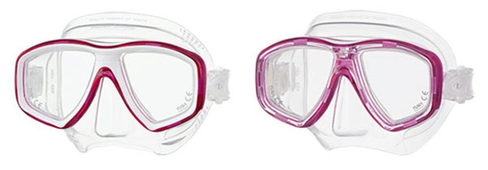 CEOS MASK -BOUGAINVILLEA PINK w/ CLEAR SKIRT