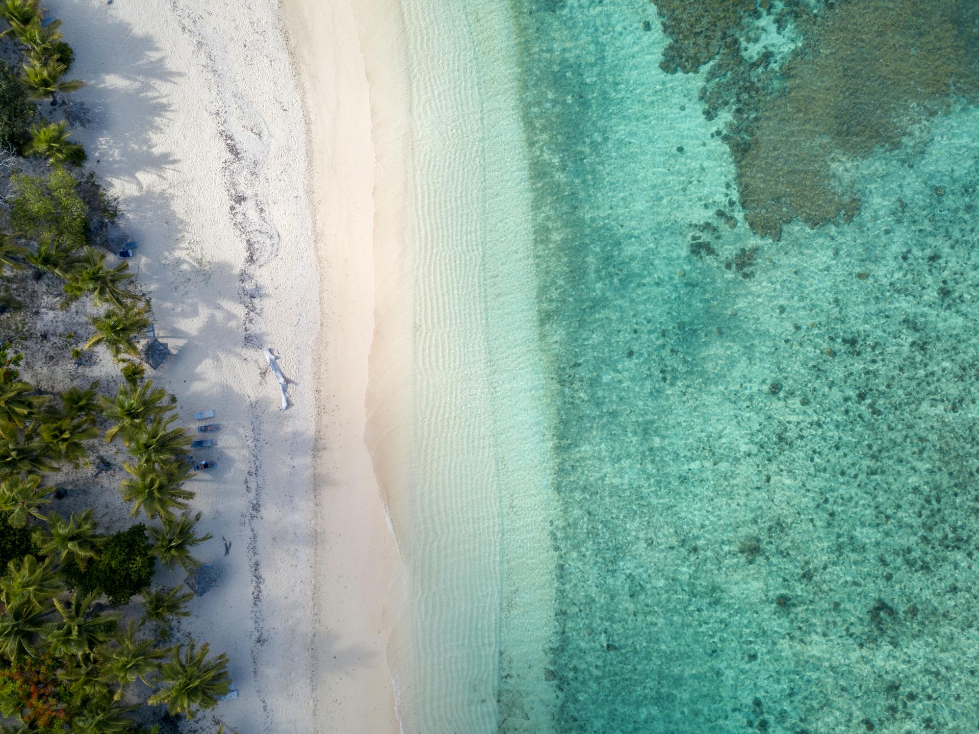 Tropical Beach showing possibilities using Diver Dans scuba equipment for sale