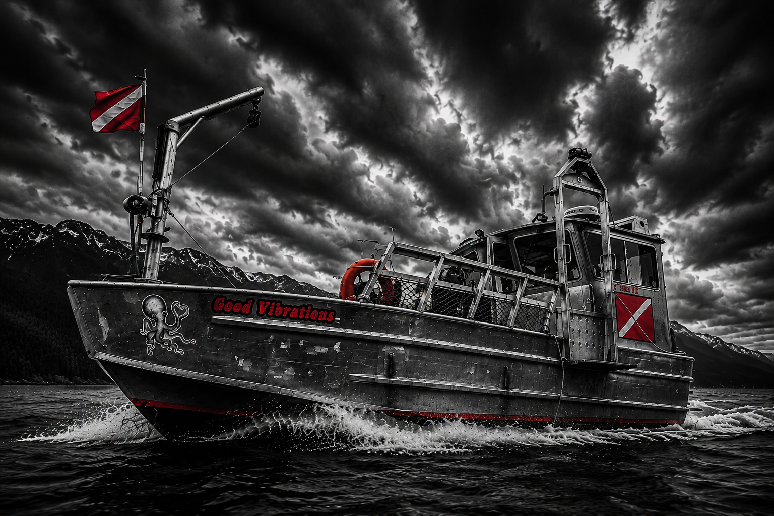 Good Vibrations expedition dive vessel operating near Browning Pass and God’s Pocket Marine Park on Vancouver Island