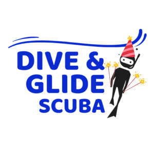 Dive and Glide Scuba 29th anniversary diver graphic
