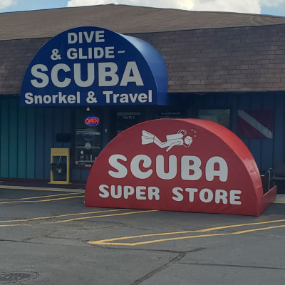 Dive and Glide Scuba store interior