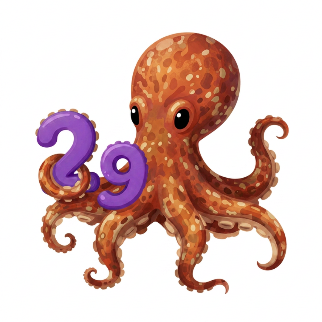 Buddy the 29th Anniversary octopus