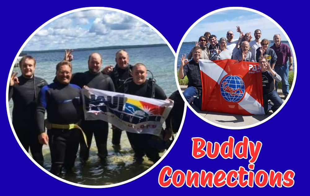 Local Michigan divers enjoying a dive together