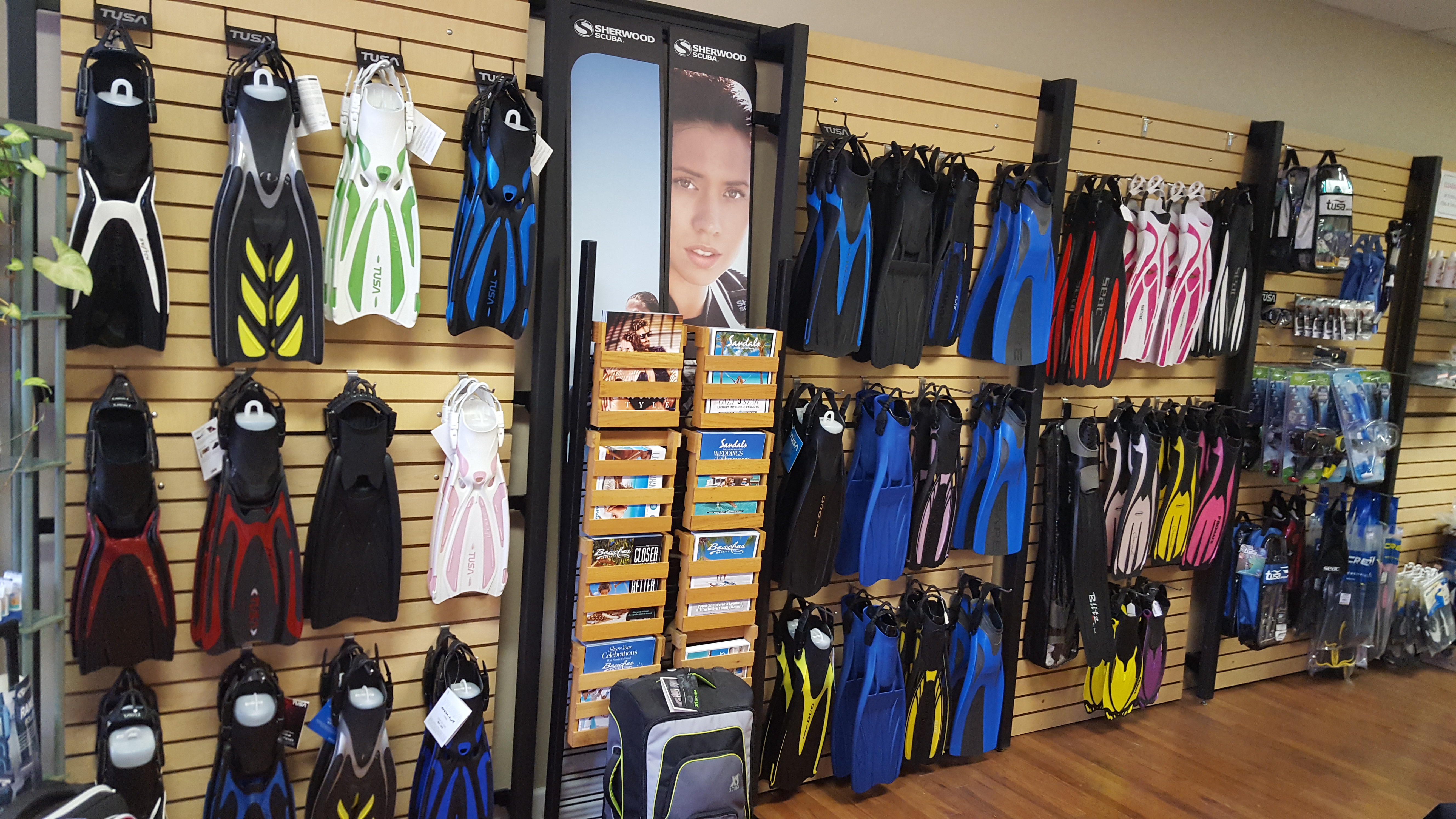 Scuba equipment choices at Dive & Glide Scuba