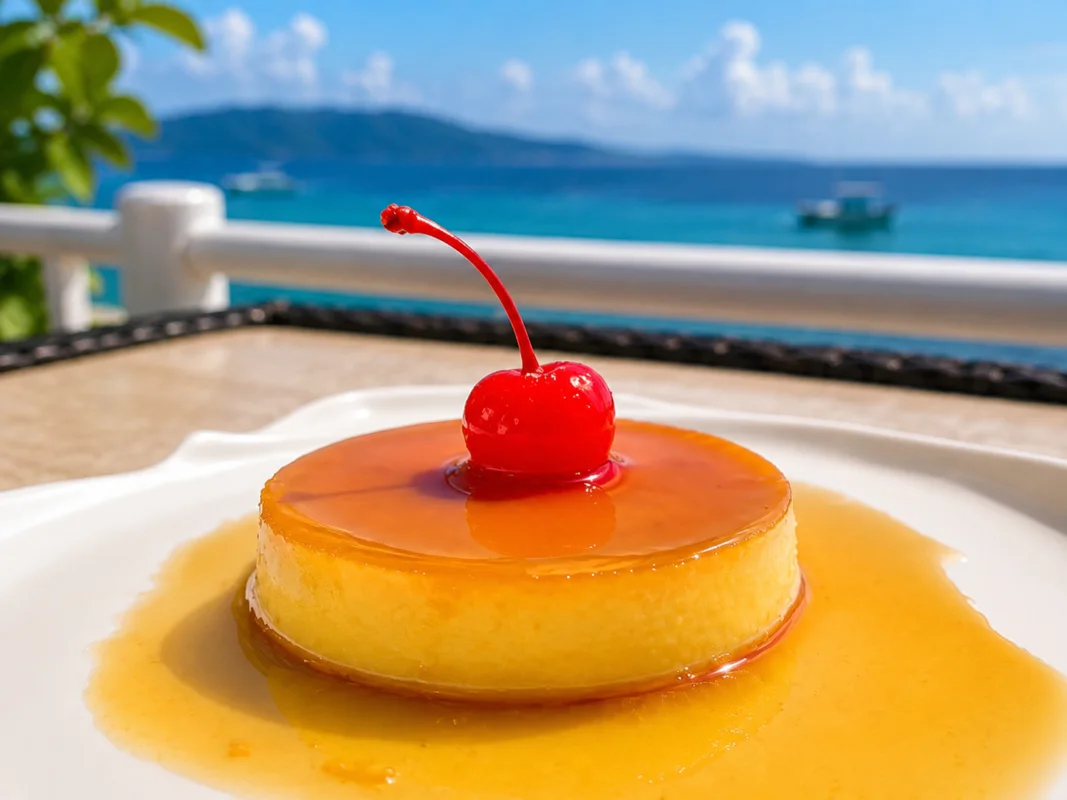 Custard flan at Scandi Divers