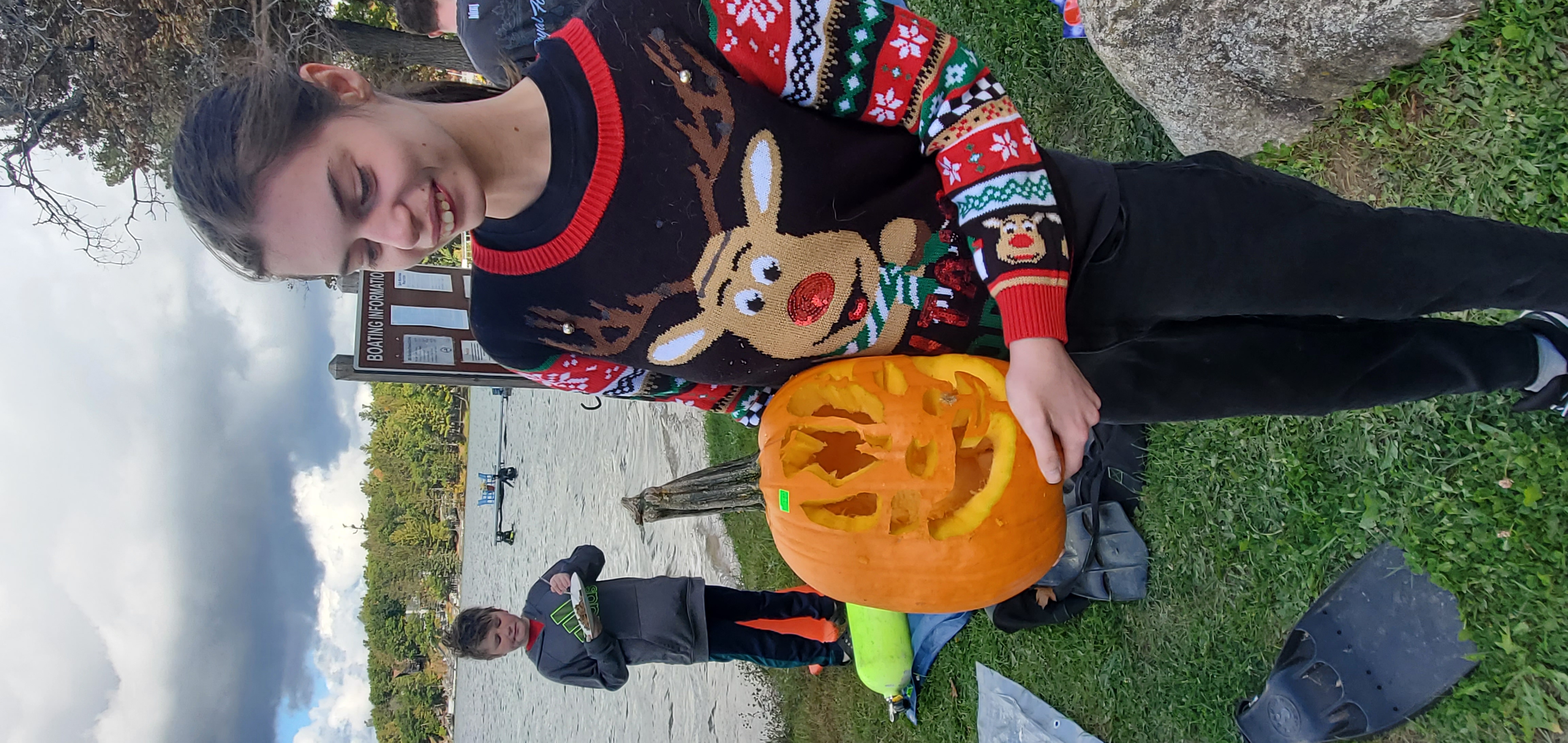 Another memory from Pumpkin Carving Day.