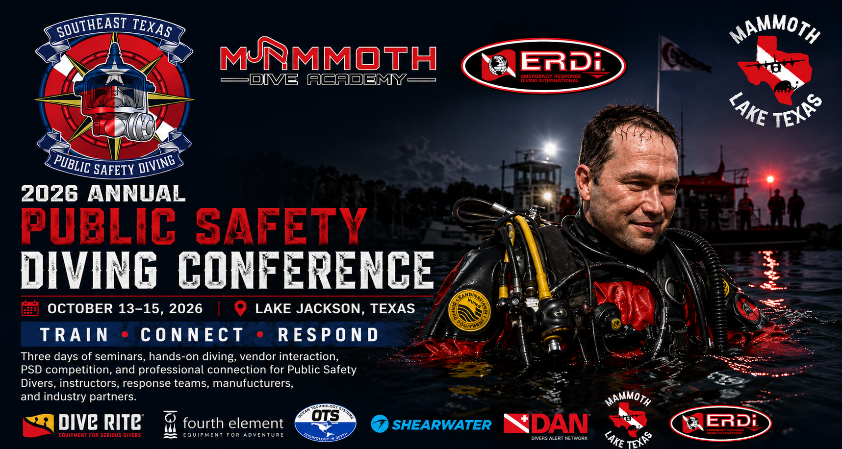 2026 Annual Public Safety Diving Conference - October 13-15, 2026 - Lake Jackson, Texas