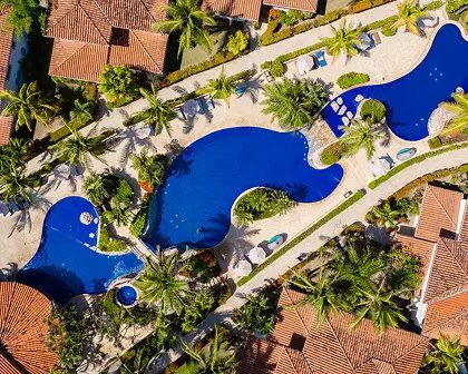 The pools at the Mayan Princess Beach and Dive Resort, Roatan