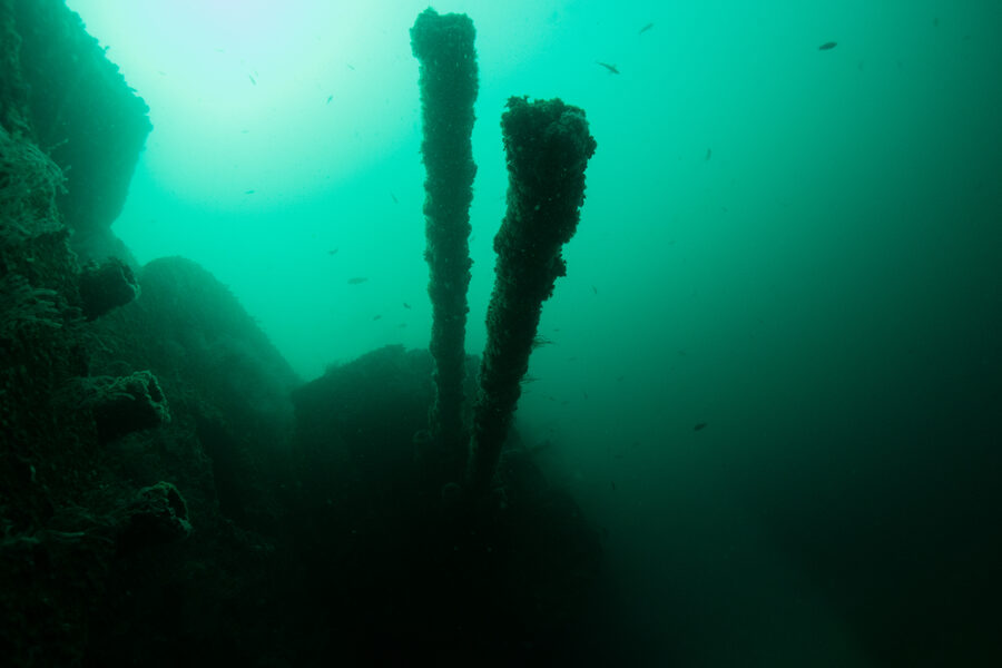 HMCS Yukon shipwreck in Wreck Alley, San Diego