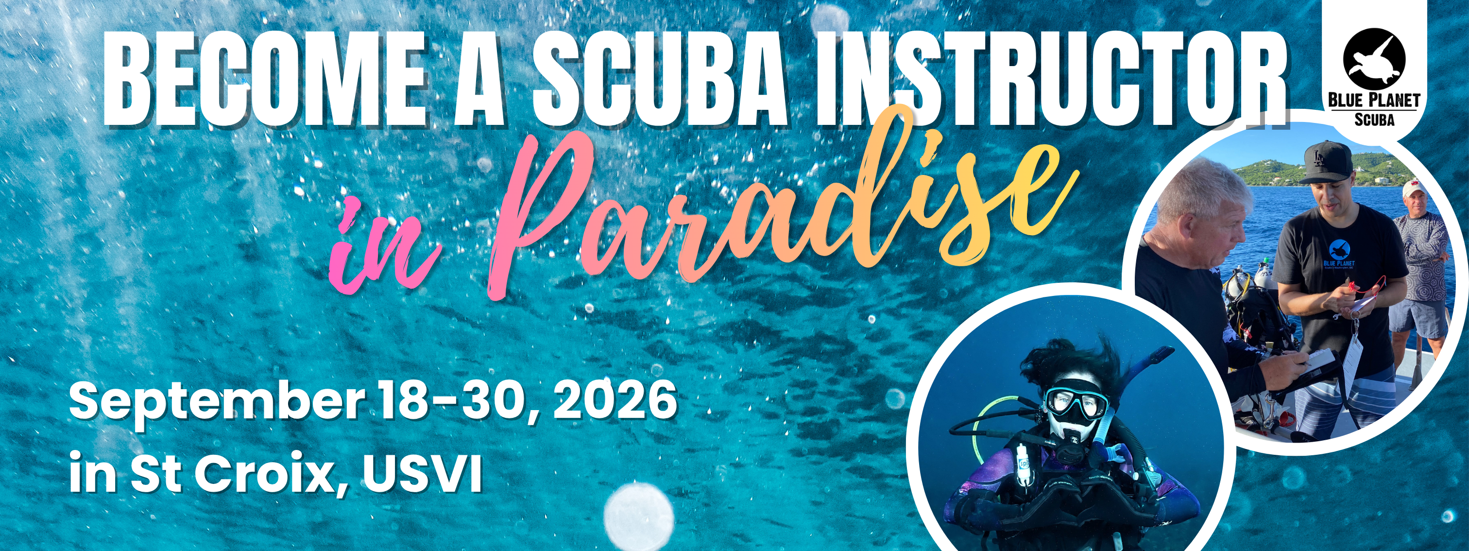 Become an instructor in paradise! Join us in St Croix in September 2026