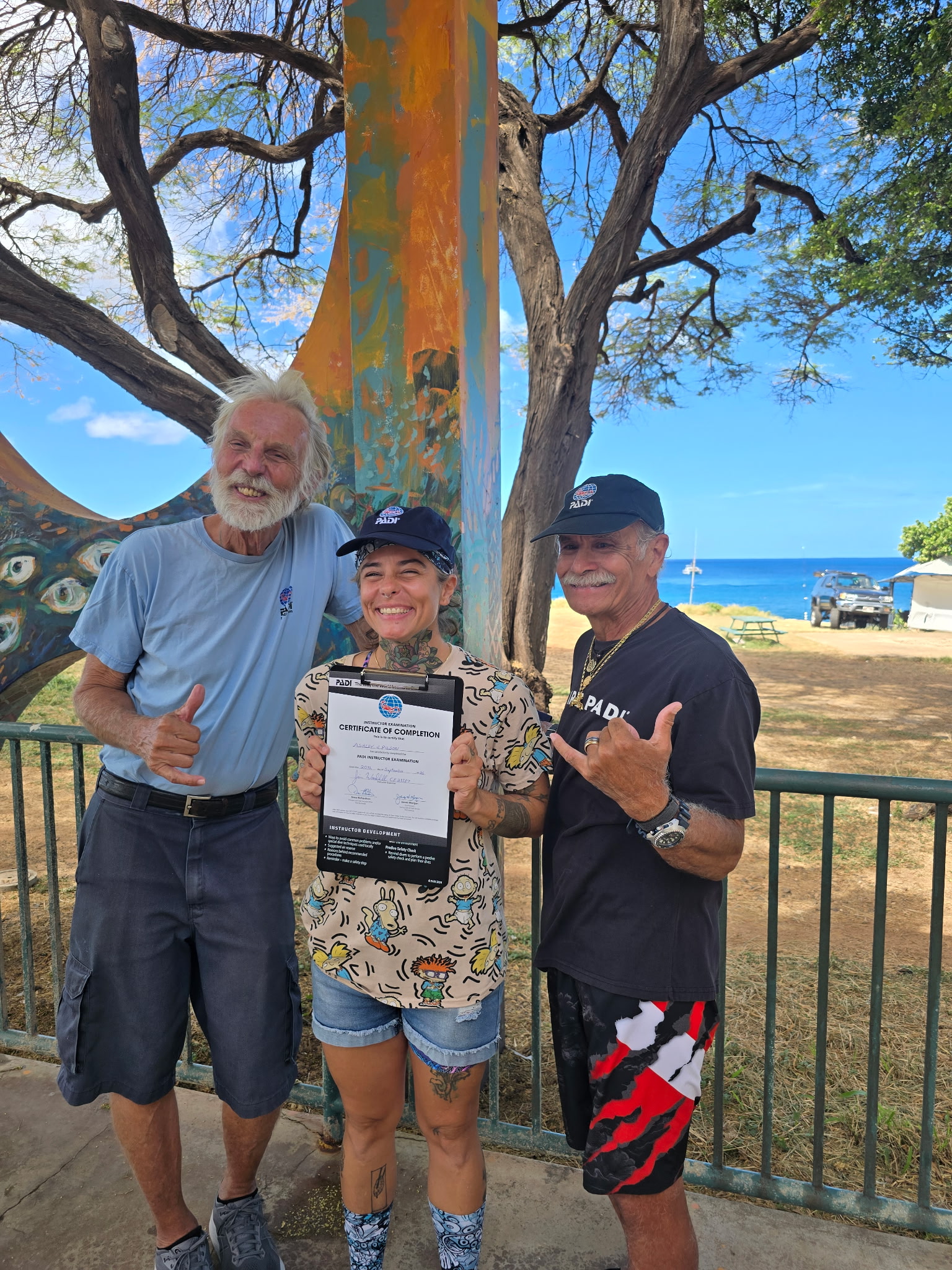 Professional scuba diver training in Kona, Hawaii