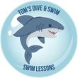 Sharks swim level sticker badge, Tom’s Dive & Swim