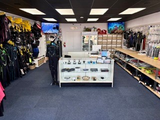 View of the Inside of OCD Divers Store