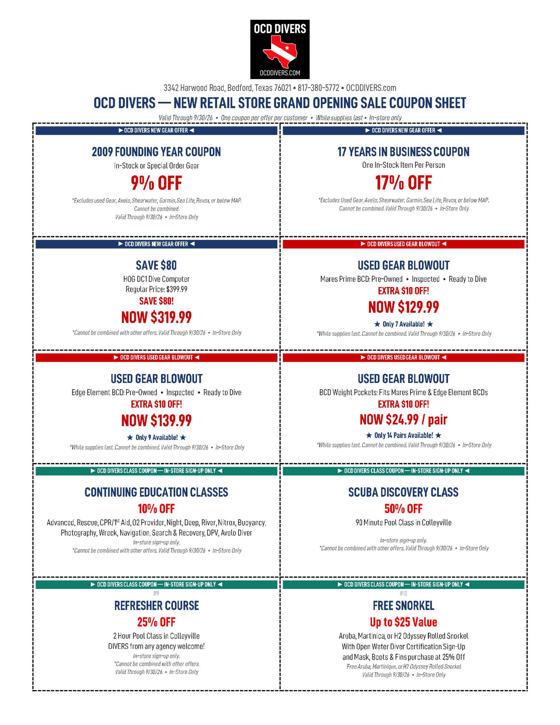 Grand Opening Coupons
