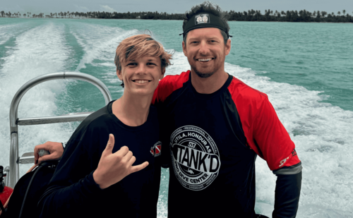 Scout and Instructor on a Boat