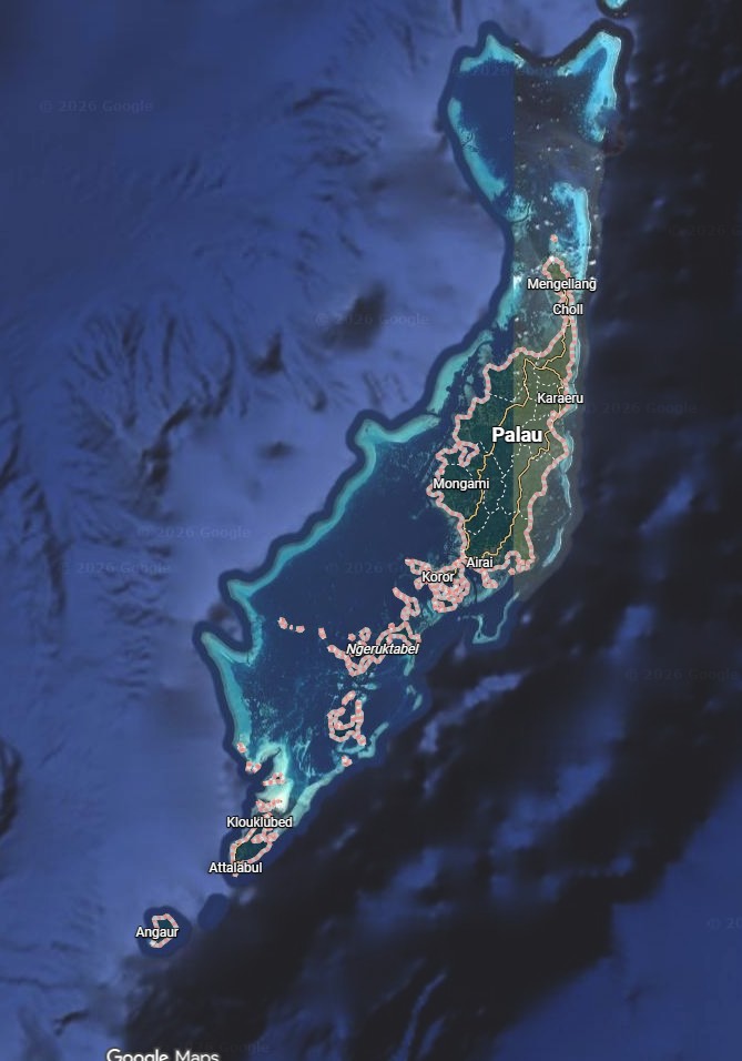 MAp of Palau