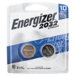 Energizer 2032BP2 CR2032 Lithium Battery Silver 3.0 V 235 mAh, Qty (2) Single Pack