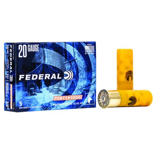 Federal F203RS Power-Shok 20Gauge 2.75" 3/4oz Rifled SlugShot 5 P