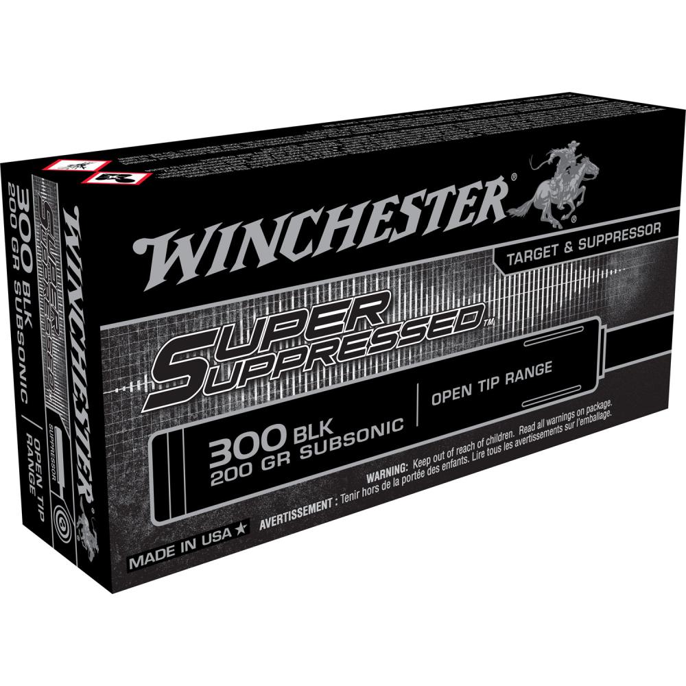 Winchester Ammo SUP300BLK Super Suppressed 300Blackout 200gr Open